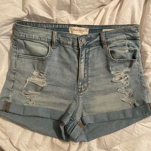 Light Denim Jean Shorts